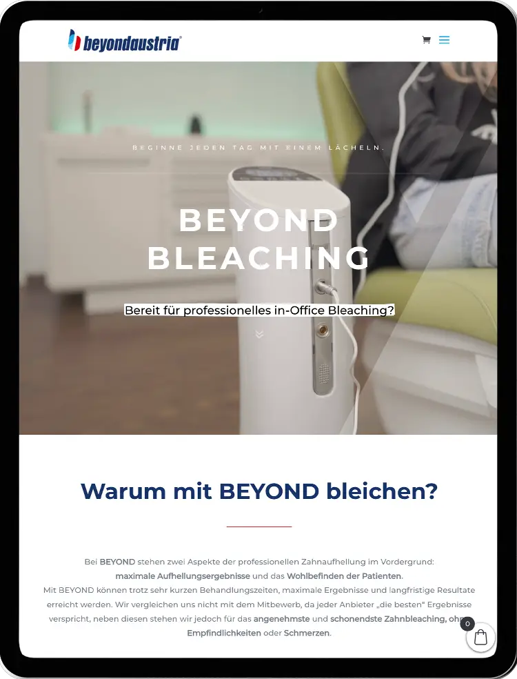 Beyond Austria Tablet, Webdesign, Produktfotografie, SEO, Mediendesign, Online-Shop