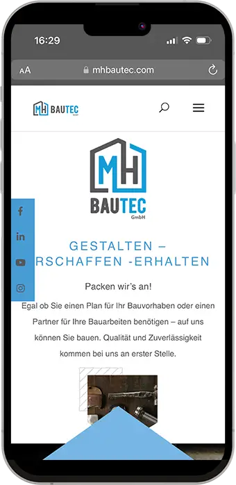 MHBautec Telefon, Webdesign, Mediendesign