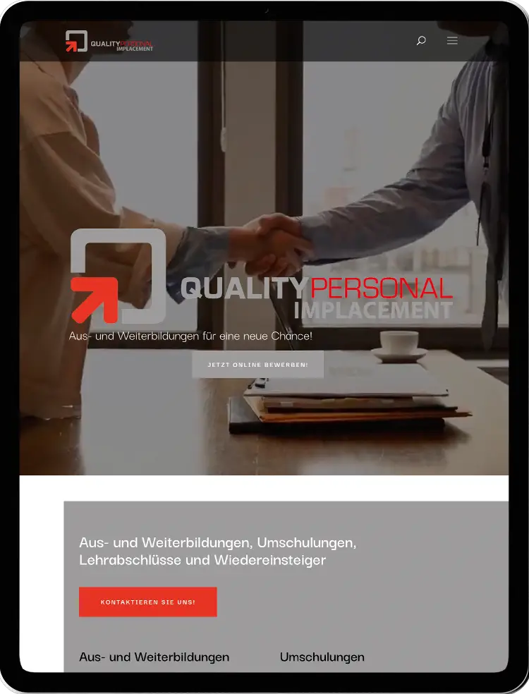 Quality Personal Tablet, Webdesign, Mediendesign, Online Recruiting (Social Media)